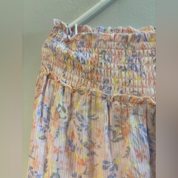 Hippie Rose Pink Tan Bubble Mini Skirt - Picture 5 of 7